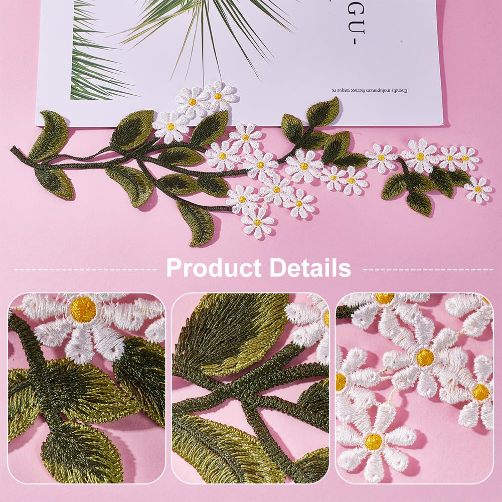 Amazon.com: GORGECFAFT 2 Pair Green Leaves Floral Lace Applique